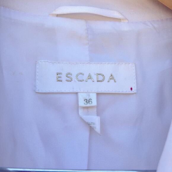Escada White Business Blazer Jacket Cream Single Breasted Snaps 36 Small - Picture 8 of 11